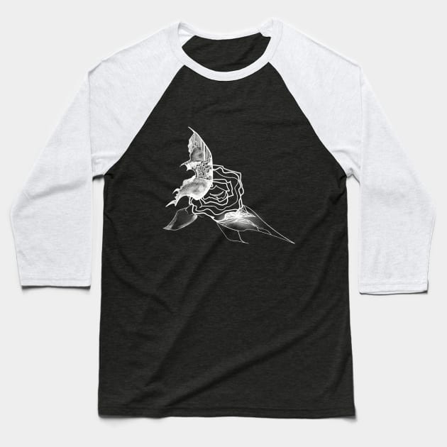 butterfly Baseball T-Shirt by salamandra967